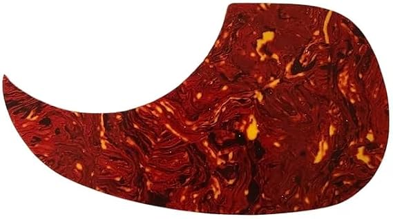 1Pc Red Acoustic Guitar Pickguard Scratch Guard Plate Guitar Replacement Parts for Acoustic Guitar Vintage Tortoise, Guitar and Bass Accessories