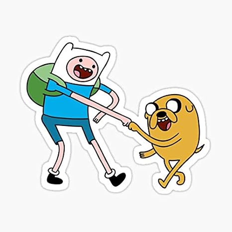 Finn and Jake Adventure Time Characters Sticker - Graphic for Auto, Wall, Laptop, Cell, Truck