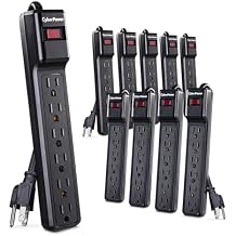 CyberPower CSB6012 Essential Surge Protector, 1200J/125V, 6 Outlets, 12ft Power Cord, Black