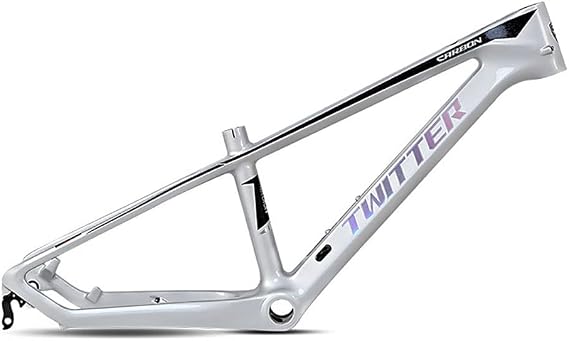 20er BMX Frame 10.5'' Carbon Fiber Bike Bike Frame QR 135mm Disc Brake Frame Internal Routing Unisex(Titanium)
