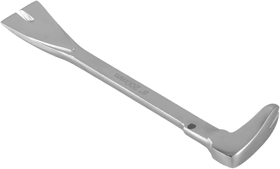 Nail Puller, Cats Paw Nail Puller, Pry Bar with Forged Steel Construction Grip(Sliver 7.8")