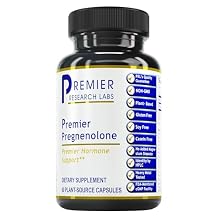 Premier Research Labs Premier Pregnenolone - 100mg Pregnenolone for Hormone Support, Precursor to Progesterone, Testosterone, Estrogen, Pregnenolone Supplement for Women & Men - 60 Vegetarian Capsules