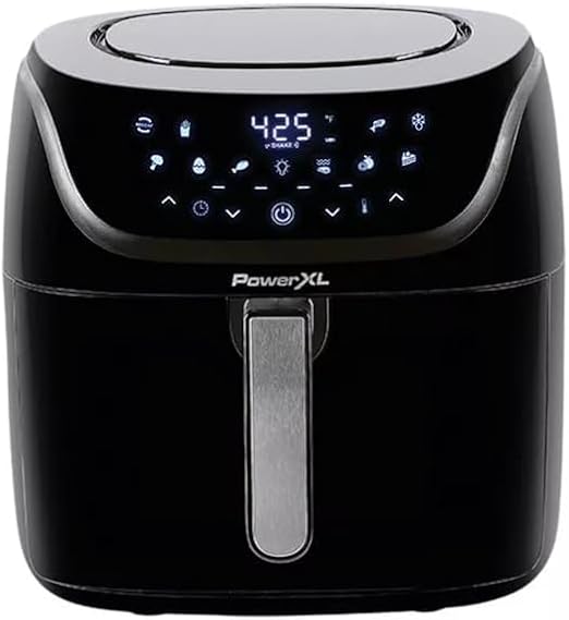 CrispPro Max Air Fryer 8QT Dual Basket Digital Touchscreen, 10 Presets, Oil-Free Cooking, Easy Clean, Family Size Fryer Black