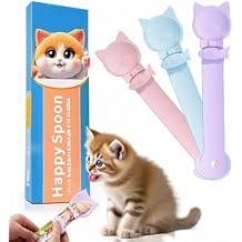 LICKJIMO-3PCS Cat Treat Dispenser,Multi Function Spoon for Churu Lickable Cat Treats,Cat Treat Spoon for Lickable Cat Treats Squeeze up,Food Dispenser Cat Feeder,Cat Food Spoon Big Size(3 Color)