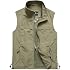 Men's Outdoor Vest Utility Multi-Pocket Casual Sleeveless Jacket Hiking Gilet