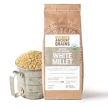100% Organic White Millet by Grand Teton Ancient Grains | Shelled, Gluten-Free, Hulled Grain for Salads, Pilafs, Soups | Whole Grain Ready for Milling, (5 Pounds)