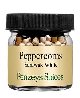 Whole Sarawak White Peppercorns By Penzeys Spices 1.2 oz 1/4 cup jar (Pack of 1)