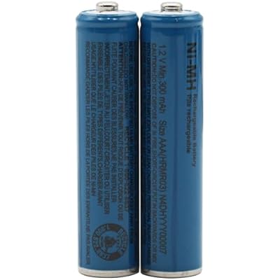 2-Pack N4DHYYY00007 1.2V 300mAh Battery for Panasonic High Power HRMR03 Cordless Phone KX-TGD813B
