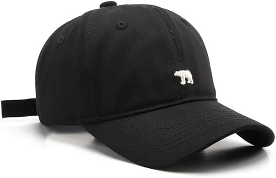 Unisex Baseball Cap Polar Bear Embroidery Outdoor Sports Hat Adjustable