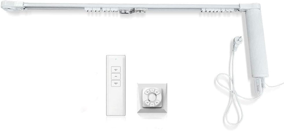 Motorized Curtain Tracks for Curtain compatible with Alexa and Google Home Also Remote Control (4.2m track)