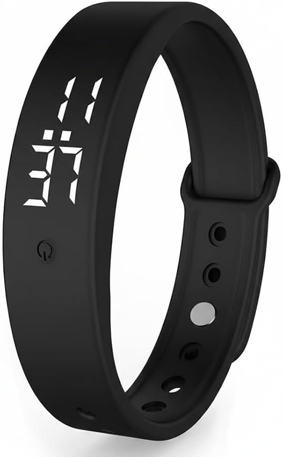 Vibrating Alarm ,Wristband Clock Watch for Heavy Sleepers ,Silent Wrist , Alarms fitsleeps fit Sleeps Deaf Shock Rise Band