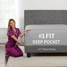 Kids Twin XL Fitted Sheet Only Real 16 XL Twin Fitted Sheets Fit Perfectly 1418 Deep Mattress & Toppers Lovely Feel 1 Piece XL Twin Sheets Deep Pockets Fitted Twin Extra Long Calm Grey