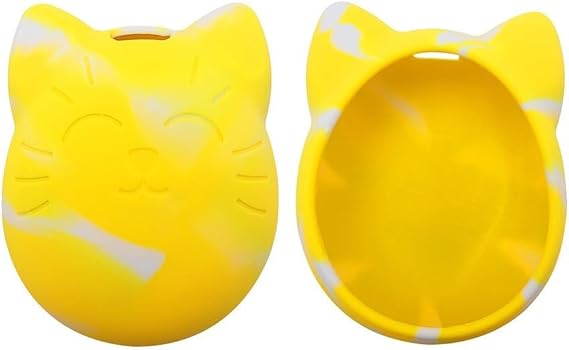 Silicone Protective Case for Tamagotchi + PS Mix Meets IDL ID Virtual Pet Machine with Chain Purple Shockproof Soft Cover Shell(Yellow)