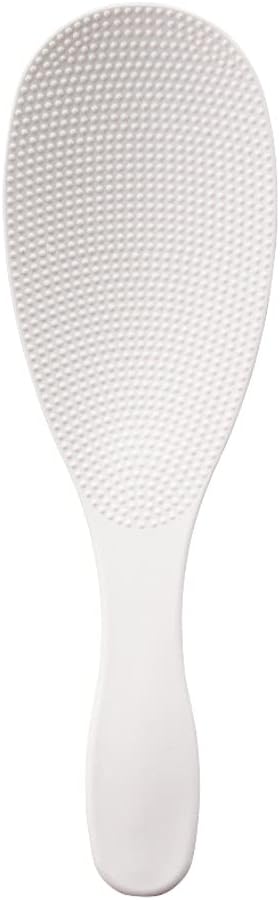 Marna K743W Super Rice Spoon, White (Small/Ladle Letter/Made in Japan), Non-Stick (Embossing, Easy to Scoop), Slim Width