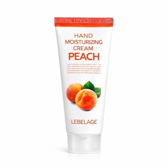 LEBELAGE Moisturizing Hand Cream 3.38 fl oz | Lightweight Hand Moisturizer | Fast-Absorbing Non-Greasy Hand Lotion for Soft, Smooth Hands | Daily Skincare Routine (Peach)