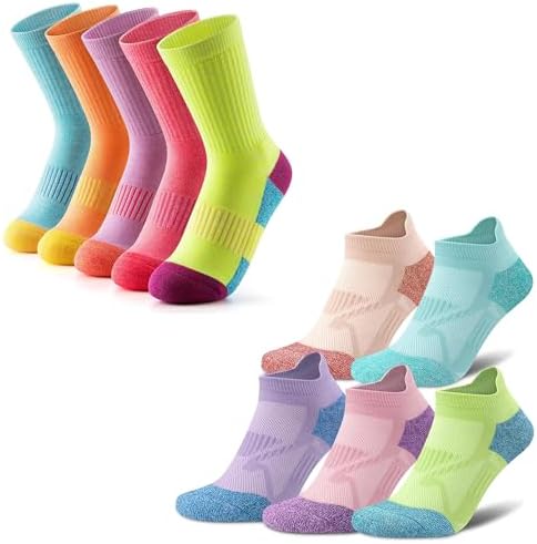 Gonii Women Crew Socks and Ankle Compression Socks