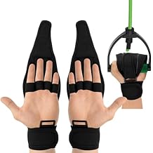 2 PCS Stroke Finger Splint Brace Ability, Finger Rehabilitation Auxiliary Training Gloves for Elderly Patients, Anti-Spasticity Hand Therapy Equipment for Fist Stroke Hemiplegia Hand Training, Black