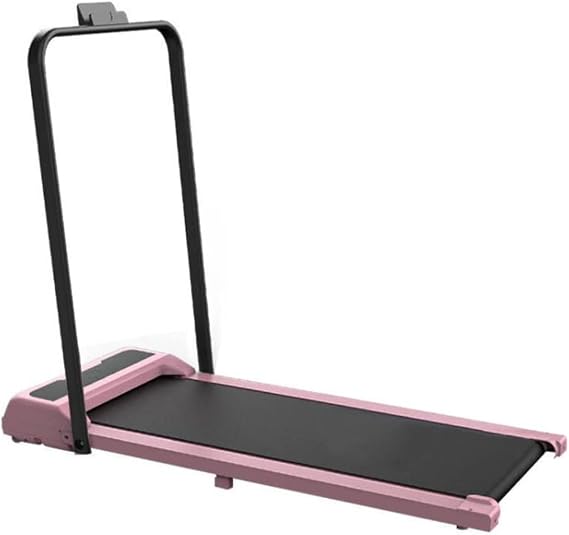 2 in 1 Folding Treadmill, Folding Walking Jogging Machine with Wheels, 2.25HP No Installation Required Electric Treadmill with Remote Control and LED Display for Home, Office, Gym Pink