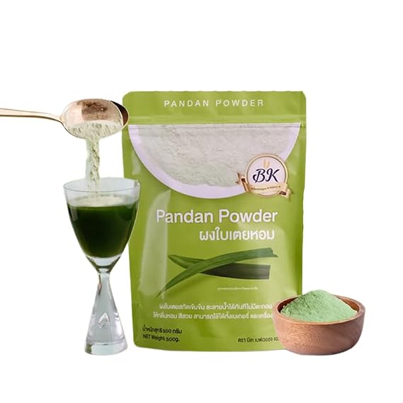 Premium 100% Pandan Leaf Powder - All Natural & Aromatic - (17.6 oz) - Perfect for Baking, Drinks & Desserts 500g