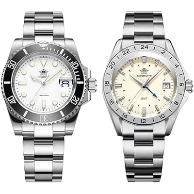 ADDIESDIVE H3 Quartz Dive Watch with AD2063 GMT Watch Water Resistance 200 M Analog Watches for Men Stainless Steel Strap