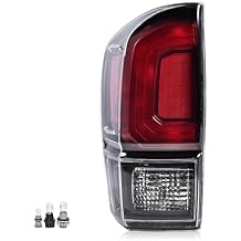 G-PLUS Rear Tail Light Compatible with 2016 2017 2018 2019 2020 2021 2022 2023 Toyota Tacoma, Dark Red Rear Brake Lamp Left Driver TO2800201,Luces Traseras