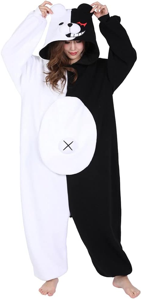 SAZAC Kigurumi - Danganronpa - Monokuma - Onesie Jumpsuit Halloween Costume - Adult One Size Fits All