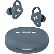 Monster N-Lite 210 Wireless Earbuds, Bluetooth 5.4 in Ear Stereo Headphones, Built-in Mic for Crystal Clear Call, 32H Playtime, Waterproof Earphones for Sports, Blue