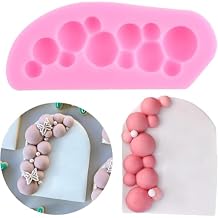 3D Pearl Silicone Molds Ball Pearl Semi Sphere Chocolate Fondant Mold For DIY Cake Decorating Cupcake Topper Chocolate Candy Gum Paste Polymer Clay