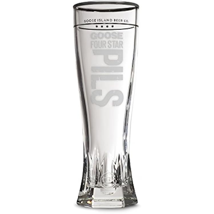 Goose Island Signature Four Star Pilsner Glass, 2-Pack