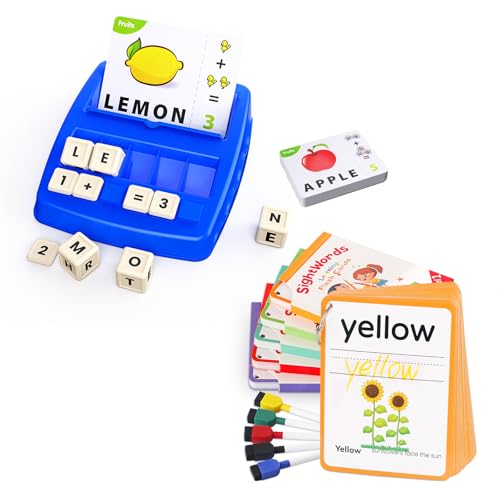 Educational Toys for Kids Age 3-8,Christmas Birthday Party Gifts for 3 4 5 6 Year Olds Boys and Girls- Big Size Sight Words Flash Cards Kindergarten,Flash Card for Writing Reading Spelling Game