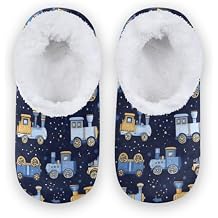 Fisyme Kids Slippers Boys Girls Warm Soft Indoor House Slipper Socks Home Shoes