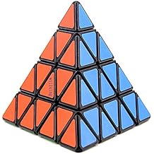 Willking Pyramid Speed Cube 4x4 Pyraminx Puzzle Triangle Twist Magic Cube Black