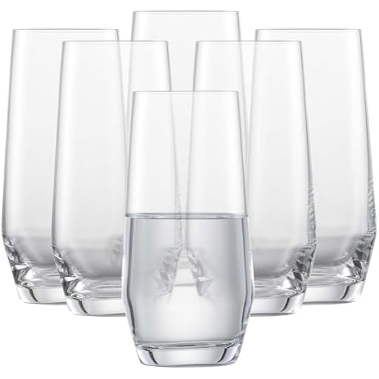 ZWIESEL GLAS Pure Tumbler Set of 6, Drinking Glasses for Several Beverages, Dishwasher-Safe Machine-Made Tritan Crystal Glasses, Made in Germany 12 Ounce