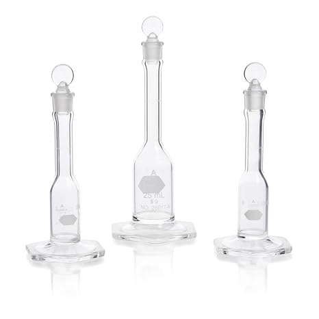 Kimble 28017A-1 Borosilicate Glass 1mL, +/-0.01mL Tolerance, Class A Micro Volumetric Flask, Serialized and Certified (Pack of 1)