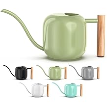 Green Moon Watering Can Indoor Plants 1.2L/41oz Sage Green Water Can Indoor Metal Small Water Can Pot with Long Spout for House Bonsai Plants Garden Flower Decorative