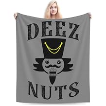 Deez Nuts Throw Blanket for Couch 50"x40" Super Soft Cozy Sofa Chair Bed Blanket Flannel Throw Blankets