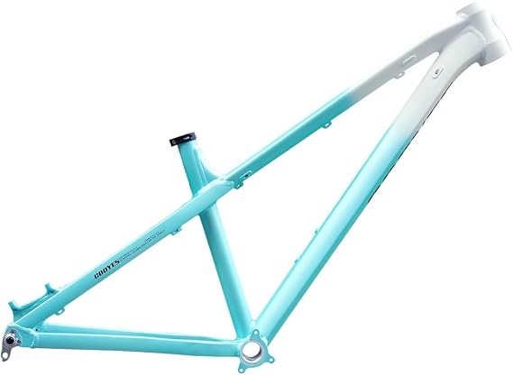 Dirt Jump Bike Frame 26er 27.5er Am Hardtail Mountain Bike Frame 16'' Disc Brake Boost 12x148mm Thru Axle Aluminum Alloy with Headset Seatpost Clamp
