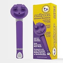 The Original Smiling Handle with Soap Dispensing for Scrub Daddy (Reg. TM) Sponge and Scrub Moji Sponge (Purple)