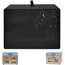 Heavy Duty Smart Oven Air Fryer Cover for Emeril Lagasse Dual Zone 360 25QT French Door,17.73"Dx15.37"Wx13.79"H, 600D Heat-Resistant Nylon w/Aluminum Foil, Waterproof Kitchen Appliance Cover