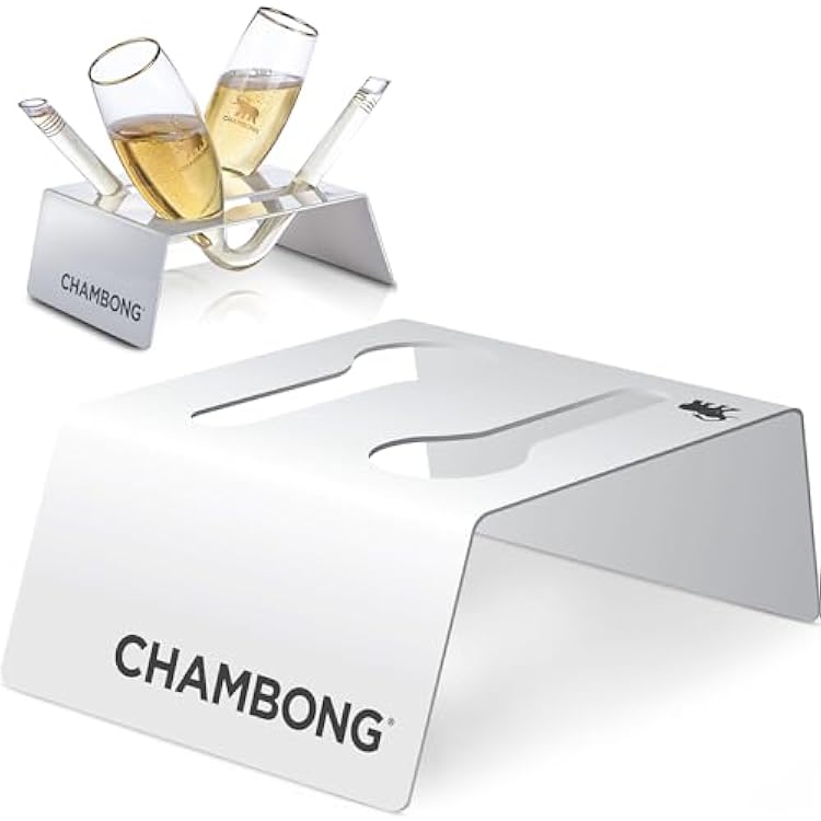 Chambong Holder for Easy Refills White Powder Coated Steel Stand Holds 2 Pieces
