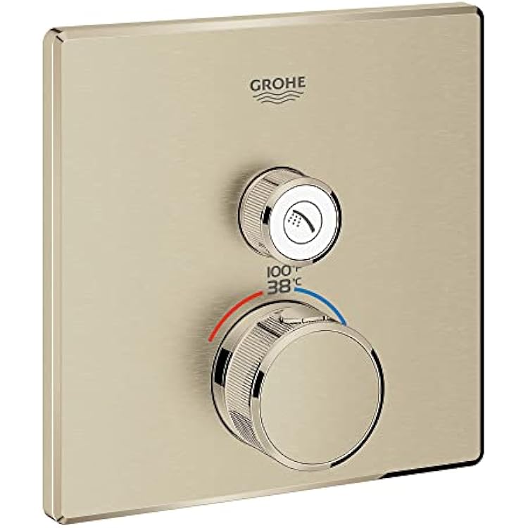 Grohe Grohtherm Smartcontrol Single Function Thermostatic Valve Trim, Brushed Nickel