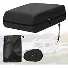 RV Air Conditioner Cover, 31" L x 31" W x 15" H Heavy Duty Camper Travel Trailer AC Covers for Roof, Fit for Coleman Mach, Dometic Brisk, Mach 3 Plus, Outside RV A/C Dust Proof Protective Accessories
