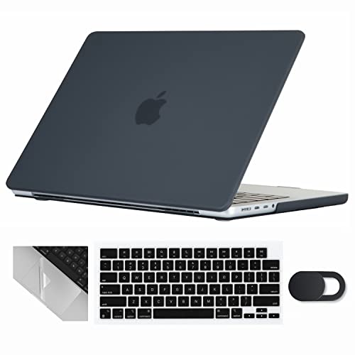 Se7enline Compatible with 2021-2025 MacBook Pro 14 inch Case Hard Shell Cover for Model A3434 A2779 A2918 A2992 A3112 A3401 M5 M4 M3 M2 M1with Keyboard Skin & Track Pad Protector & Webcam Cover, Black
