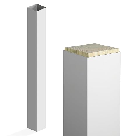 Weatherables 6x6 Post Sleeve Weatherproof Premium Outdoor Vinyl Post Cover for Lasting Durability and Easy Installation on Decks, Patios, Porches or Mailbox Posts (6" x 6" x 96", White)