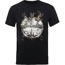 Rock Off officially licensed products Men's Disturbed Symbol Slim Fit T-Shirt Black