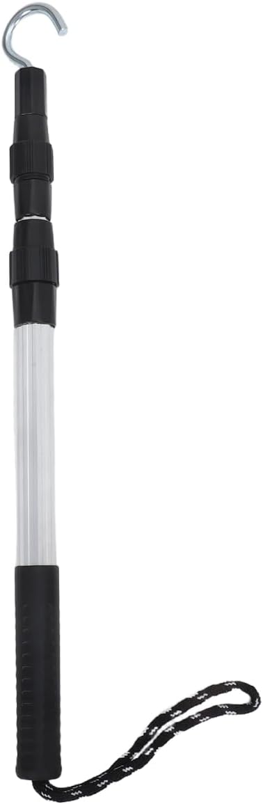 NUOBESTY Loft Ladder Pole with Hook, Attic Ladder Pull Down Kit, Extendable Loft Hatch Pole for Stair Rods, Window Opener, Garage and RV