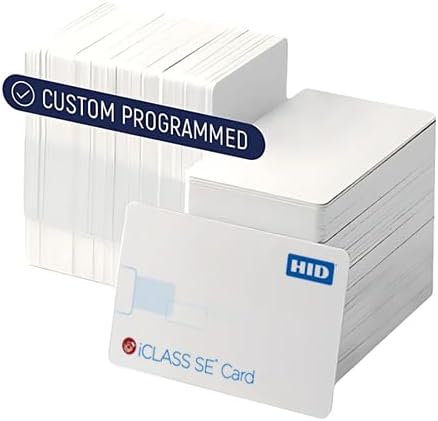 Custom Same Day Programmed iClass SE Cards, HID Brand 26 bit (200)