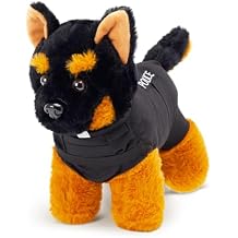 Plush German Shepherd Police Dog Stuffed Animal with Black Vest, Dog Plush Toy, Gift for Kids
