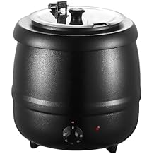 10L Commercial Grade Soup Kettle, Electric Heating Curry Stew Kettle Soup Warmer Pot Restaurant Buffet Supplies for Home, Catering, Restaurants