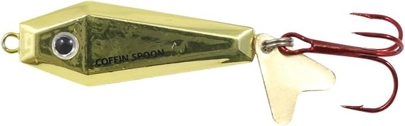 Northland Fishing Tackle Buck-Shot Coffin Ice Fishing Jigging Spoon Lure, Assorted Sizes & Colors for Walleye, Perch, Crappie, More